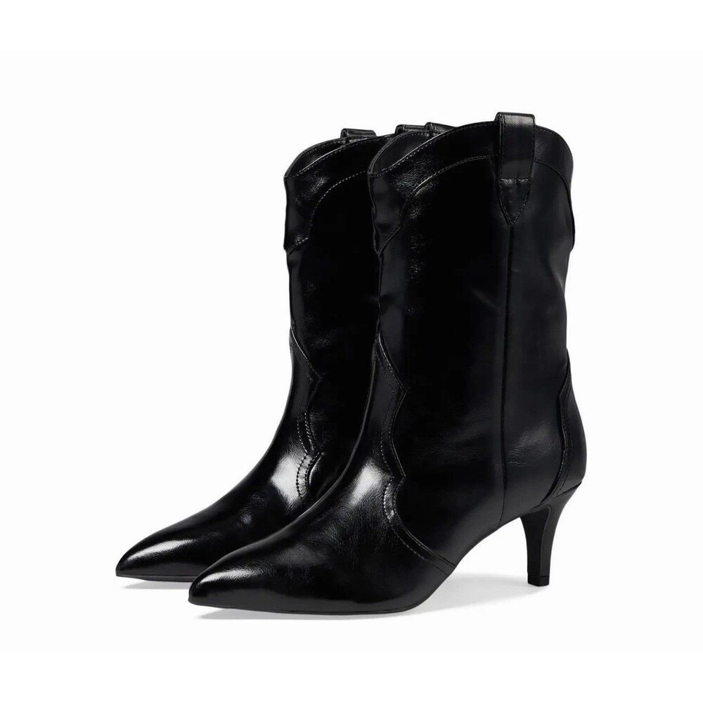 Dolce Vita Andres Western Ankle Boots Black Pointed Toe Kitten Heel  Size 5